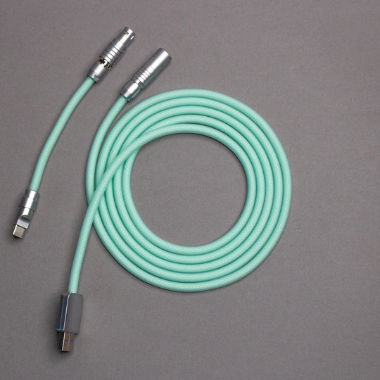 Câble silicone FEMO - Tressé Turquoise